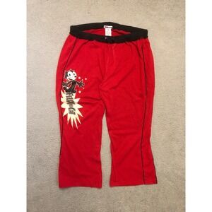 Felix the Cat Red Lounge Pajama Pants Vtg Y2K Cartoon Graphic 2X